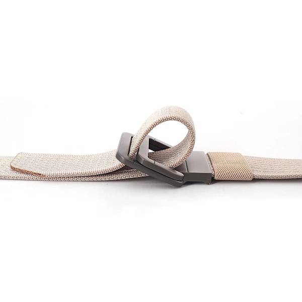 110-170 cm Långt Punk Canvas Bälte Nytt Herr Dam Jeans Dekorativ Dubbelring Metall Spänne Bälte Mode Gatustil Vild Midjeband Khaki white1 Khaki white1 110cm