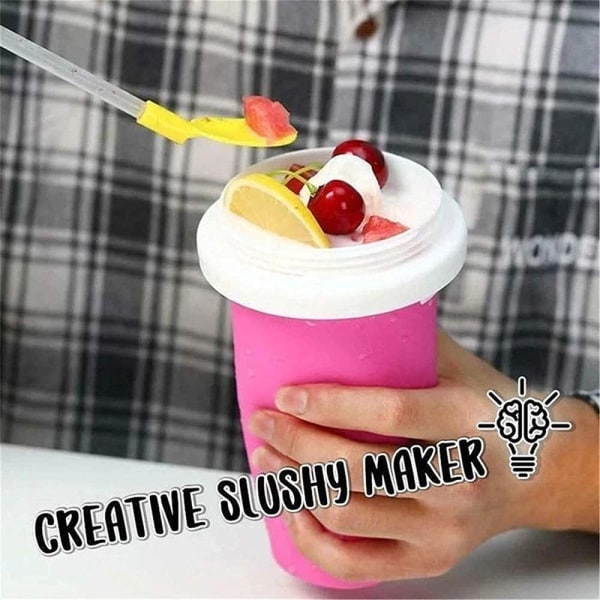 Slushie Maker Cup Magic Raskt Frossen Smoothies Cup rose red