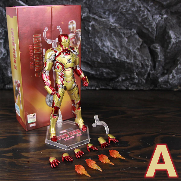 ZD Toys Marvel Iron Man Mk1 Mk2 Mk3 Mk4 Mk5 Mk6 Mk7 Mk42 Mk43 7\" Film Actionfigur Iron-man Mark 1 2 3 4 5 6 7 42 43 Legends C MK42 A - Boxed