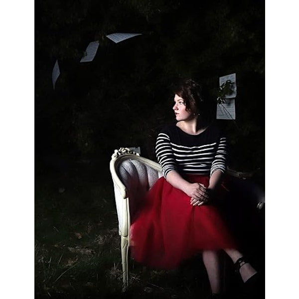 Kvinners Tulle A-Line Tullekjole Tutu-kjole Rose Red Rose Red M