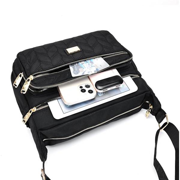 Stor Väska med Axelrem Dam Axelremsväska Handväskor Messenger Bag Många Fack Axelremsväska Handväska Sidväska Satchel För Resor Lila