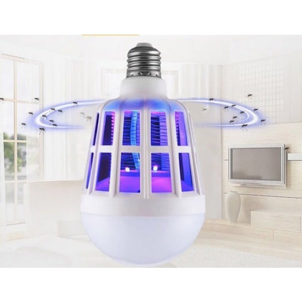 Myggdödande lampa, skadedjursavvisande ljuszapper, E27-15W vit LED