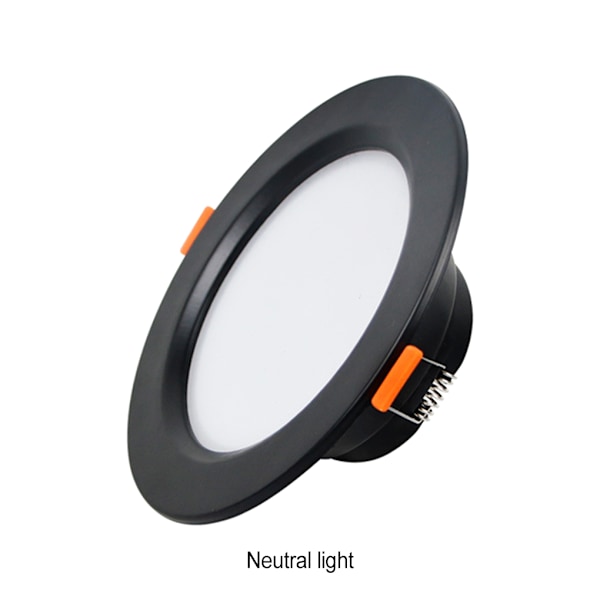 Vis naturlig farve med rund tynd LED-loftlampe i aluminium neutral light 4000k