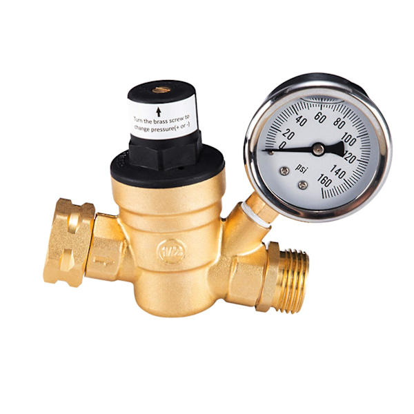 Set 3/4' Mässing Vattentrycksreducerande underhållsventiler Dn20 Regulator Justerbara Avlastningsventiler Mätare