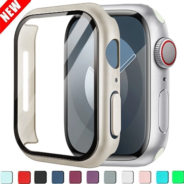 Karkaistu suojakuori Apple Watchille Watch Case 9 8 7 6 5 4 38 40mm Lisätarvikkeet Näytönsuoja iWatch Series 44mm 45mm 41mm 42mm Ruusukulta 18