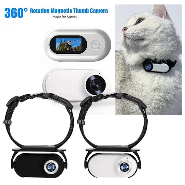 EIRZNGXQ GPS-halsband för små katter, kamerahalsband W-XM4- Black onesize