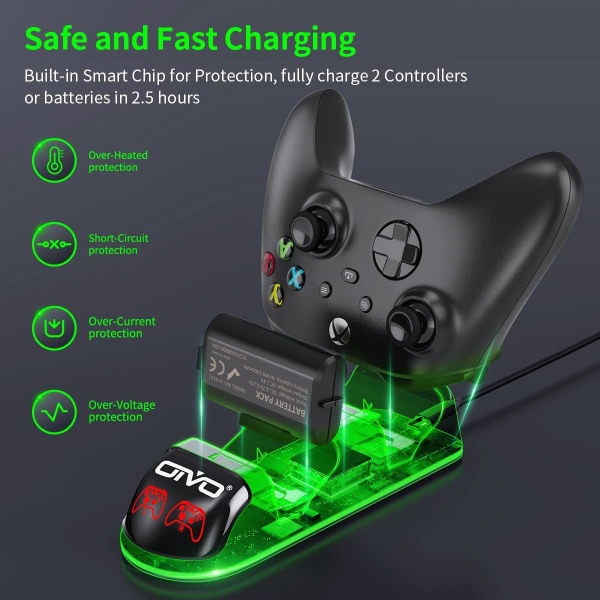 Laderstasjon for Xbox One/Xbox Series X/S-kontrollere