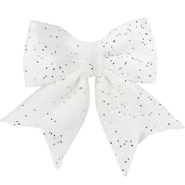 Stora rosetter julgransrosettdekorationer för present vit vit white-FA- white 2 pcs