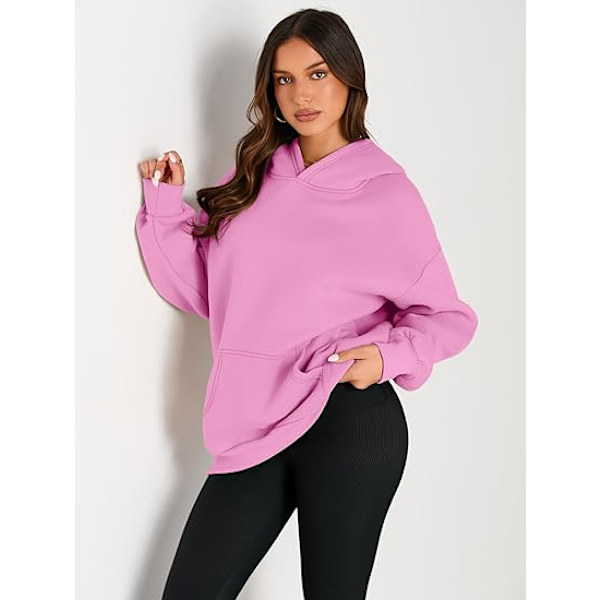 Trendikäs Queen naisten oversized hupparit fleece-collegepaidat pitkähihaiset puserot pullover syksy asut