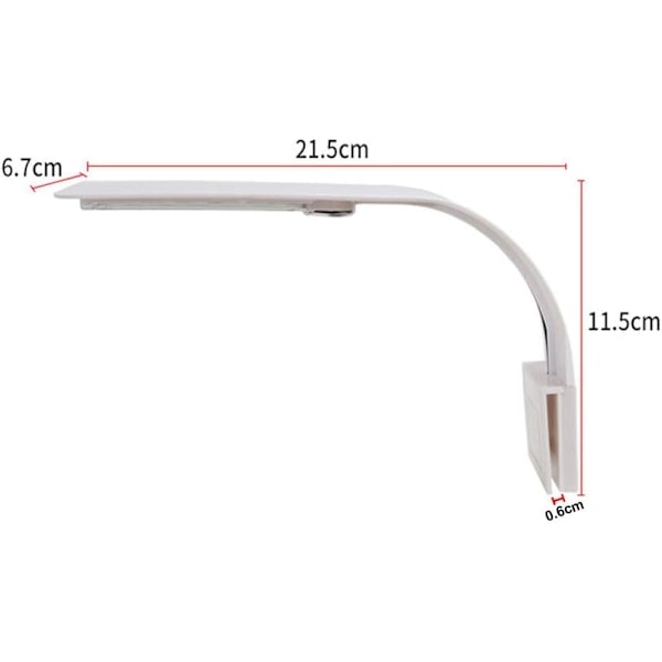 Akvarielys LED hvidt og blåt lys nano-klemmelys