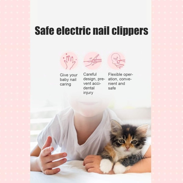 Elektrisk nagelklippare, lätt automatisk tecknad nagel