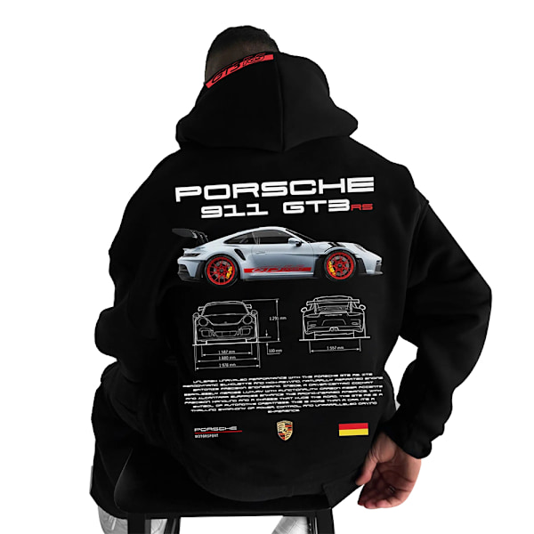 Huppari Porsche 911 -painatuksella miehille - Miesten ja naisten muoti Color5 Color5 2XL