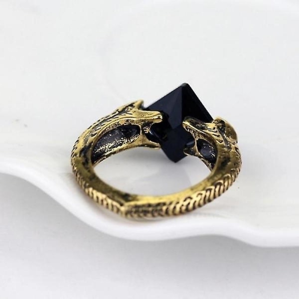 Harry Potter Ring - Lord Voldemorts Horcrux - Svart - Storlek 19 guld