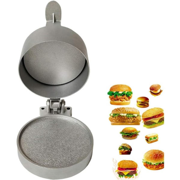 Hamburgerpress, non-stick aluminiumfylld hamburgermaskin