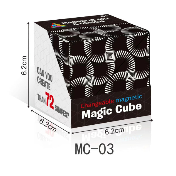 3D Magic Cube Shashibo Shape Shifting box Pusselleksaker närvarande