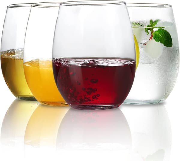 Unbreakable Stemless Wine Glasses: Elegant Shatterproof Tritan-FA-