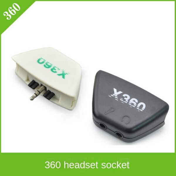 Xbox360 hodetelefonkonverterer Xbox360 konverteringsuttak for hodetelefoner Xbox360 konverterer White