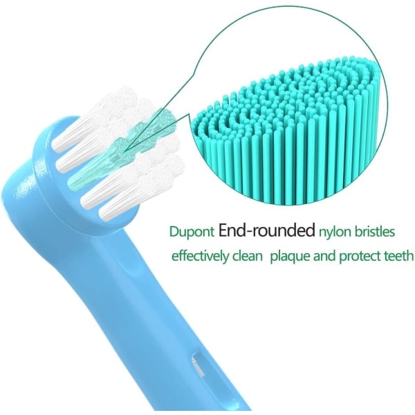 16 st Barn Tandborsthuvuden Kompatibla för Oral B, Elektriska Tandborsthuvuden för Barn Kompatibla med Braun Ersättningshuvuden