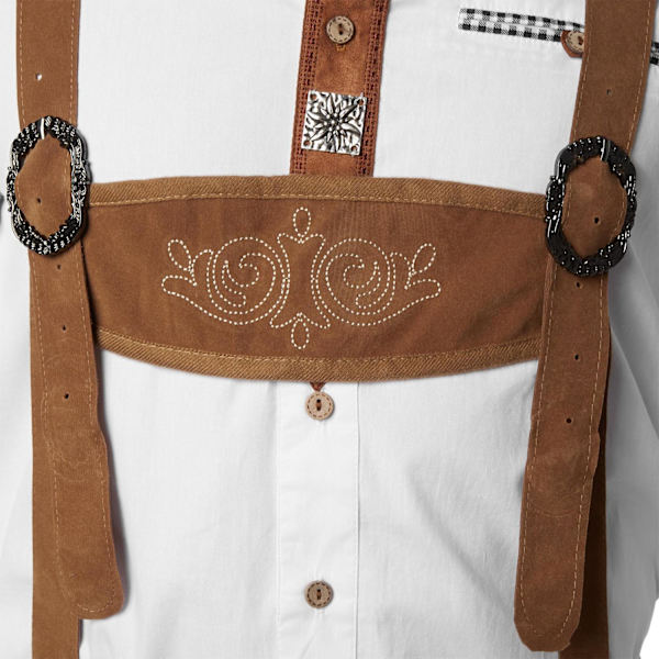 tectake Lederhosen Steigerwald Brun Brown S