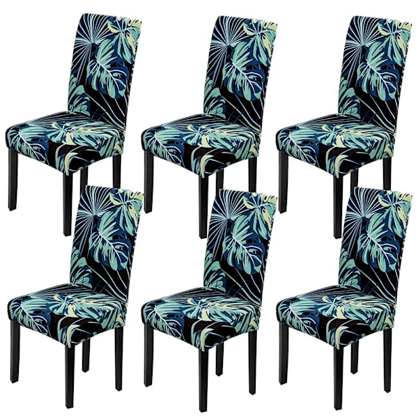 Stolskydd 6 stycken stretch stolskydd avtagbart tvättbart läge