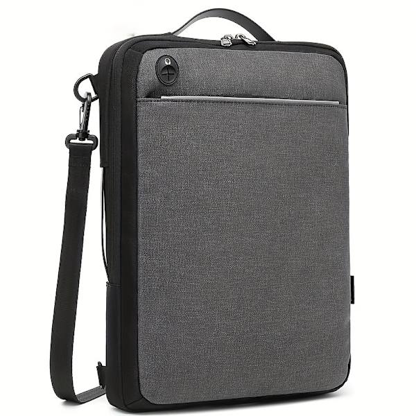 Datorfodral Bärbar axelväska Vattentät Crossbody-väska med stor kapacitet svart
