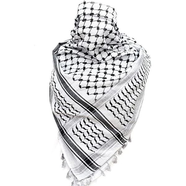 Palestina halsduk, Keffiyeh, Arafat Hatta, upphöjd med tofsar, Shemagh Keffiyeh Arab houndstooth100%