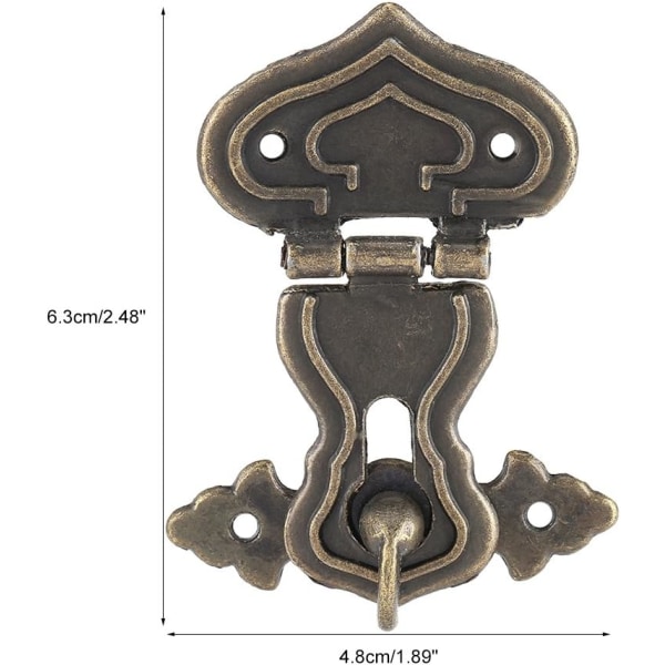 10 st Zinklegering Retro Stil Brons Ton Smyckeskrin Lås