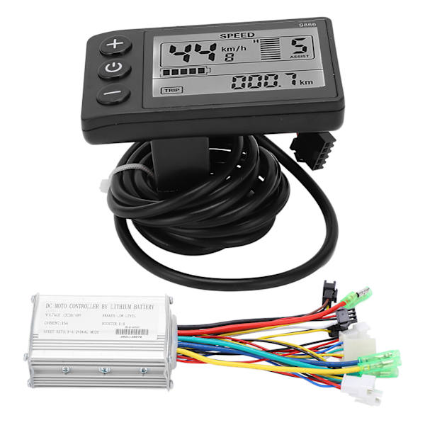 36V/48V 250W/350W 15A Borstlös Motorstyrenhet LCD866 Displaypanel Elektrisk Cykel Borstlös Styrenhetskit 0.5