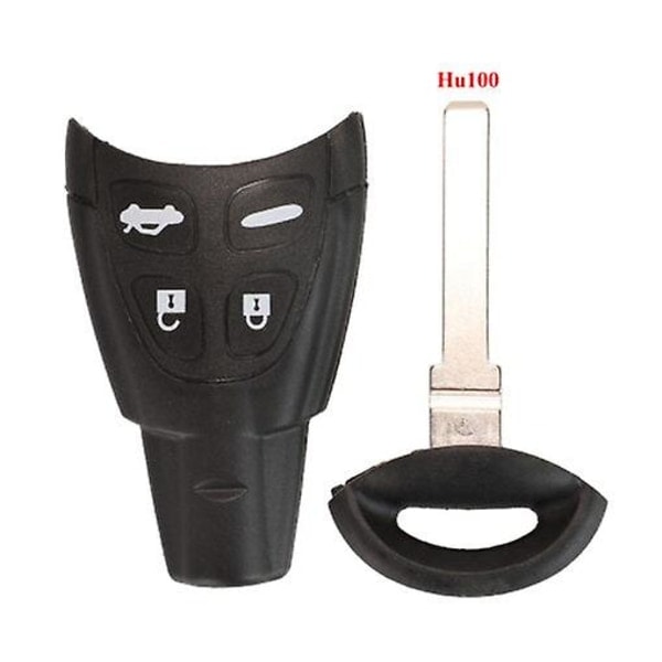Fodral til Saab 9-3 93 2003-2007 nøglehus uden nøgle 4 knapper tomt blad smart card skal med HU100