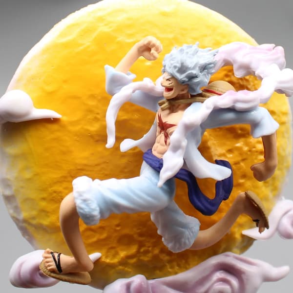 16 cm One Piece Anime Figur Månefe Nika Monkey D Luffy Gear 5 Med Månelys-FA-