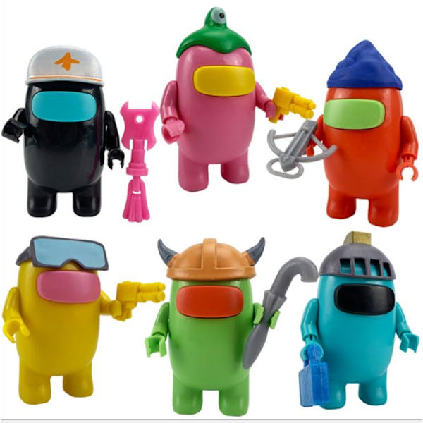 6 kappaletta Among Us -hahmoja (10-12 cm)