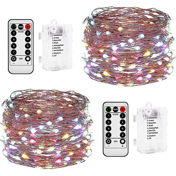 Battery-powered string lights. 2-pack 3*aa battery powered coppe