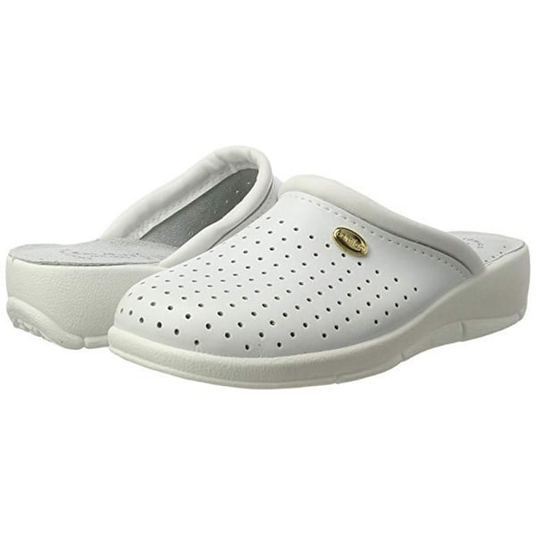 Dek Dam/Dam Clogs i Laklæder 36 EUR Hvid 36 EUR White