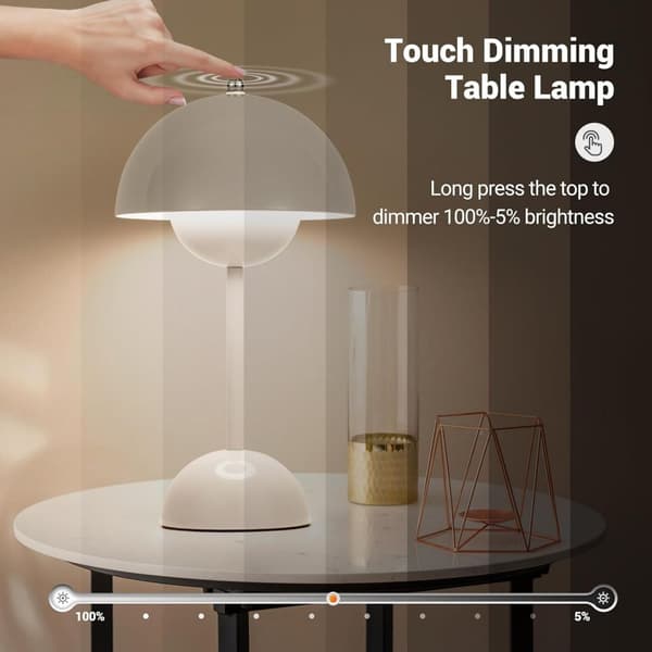 Moderne trådløs bordlampe - Touch Control, dæmpbar LED, til soveværelse/kontor-FA-