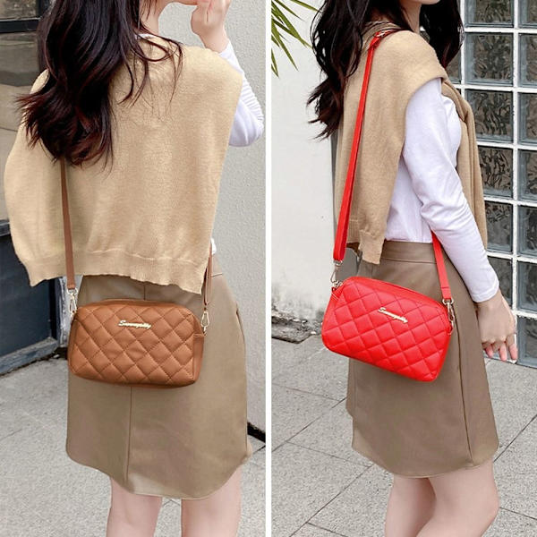 Dam Messenger Bag Axelväska BRUN - på lager brown
