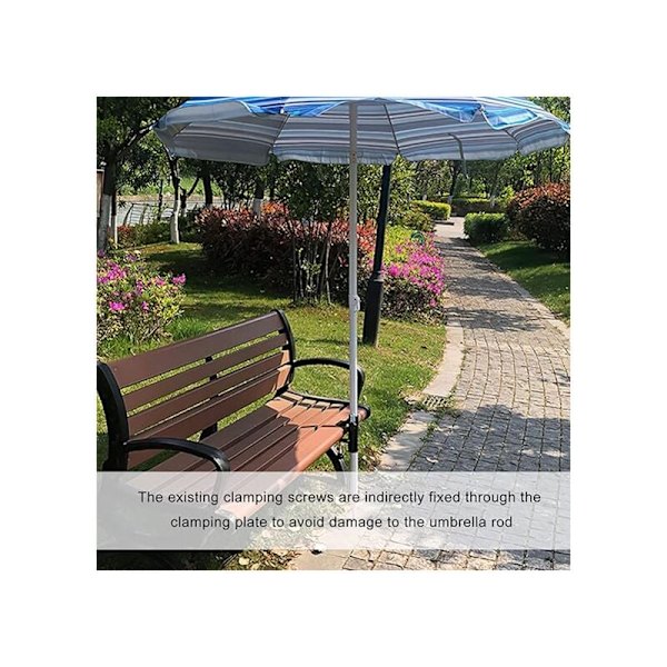 Parasolholder Balkon Gelænder Parasolstøtte Balkon Klemme Støtte til Parasol Bordtilbehør Fiksering til Balkon, Terrasse eller Bord - Balcony-Pa