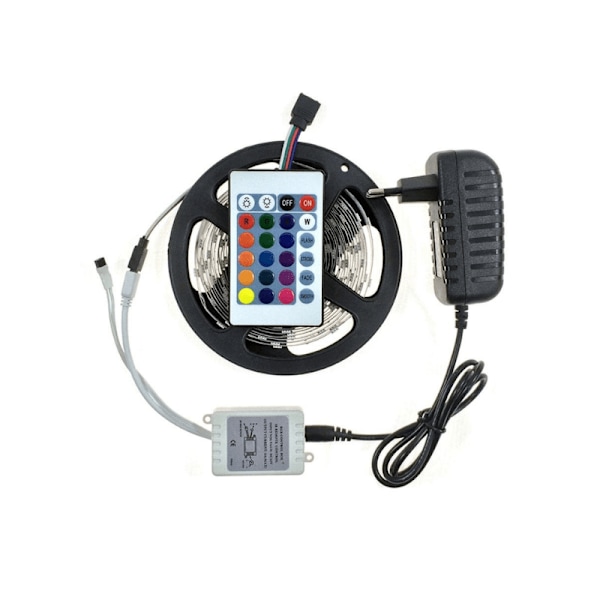 RGB Lysstripe Selvklebende List - LED Strip med Fjernkontroll
