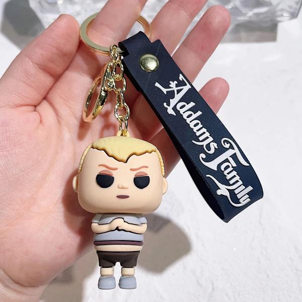 Onsdag Addams Nyckelring Dockfigur Skräck Husdjur Handdocka Nyckelring Tillbehör Väska Hänge Pojke Flicka Present - spot sales 15