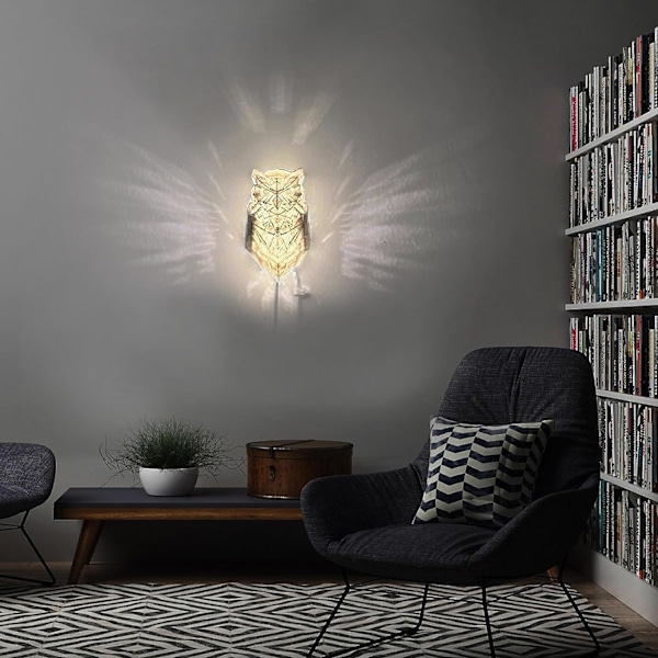 3D Kreativ Vegglampe 3D Ørn Vegglampe 3D Løve Vegglampe 3D Ugle Vegglampe owl