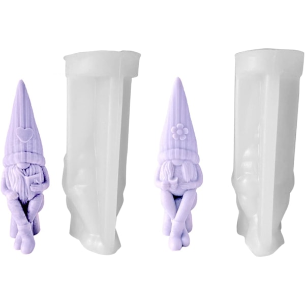 Valentins Silikon Gnome Form Epoxi Dvärg Gips Form Gnome E
