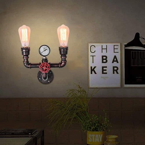 Retro vannrør industriell vegglampe interiør retro vannrør-FA-