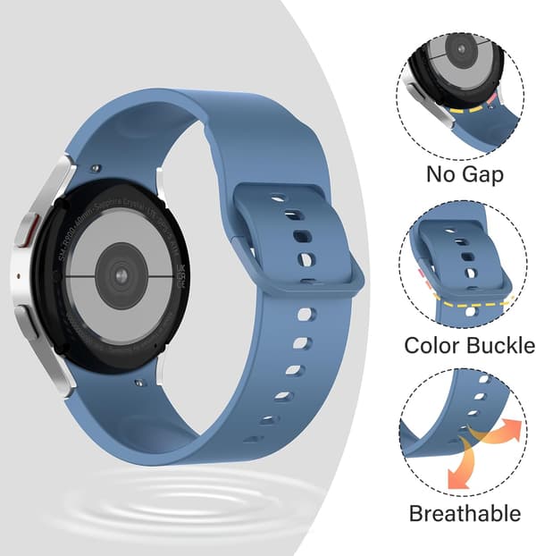 10-pack No-Gap-band kompatibla med Galaxy Watch 7/6/5/4/5 Pro 20mm-FA-
