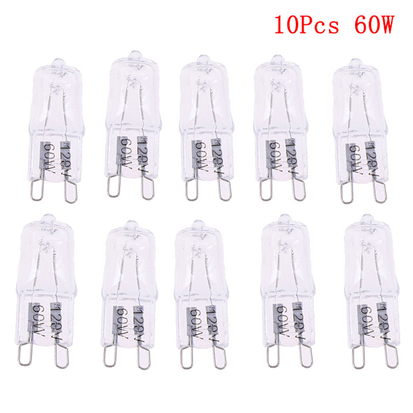 10st G9-stift Halogen 120V 25W 40W 60W Glödlampa JCD G9 60W