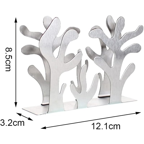 1 kpl (Sliver) Ruostumattomasta teräksestä valmistettu servettipidike Silverväxter Form