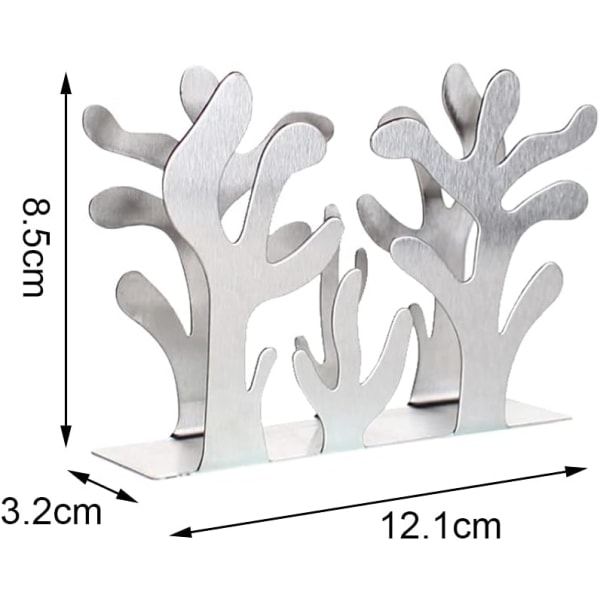 1 stk (Sølv) Serviettholder i rustfritt stål Silver Plant Form