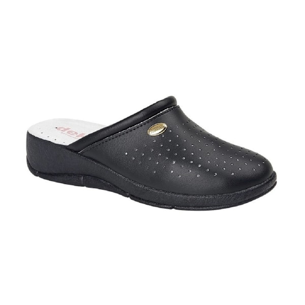 Dek Dam/Dam Läder Clogs 38 EUR Marinblå 38 EUR Navy Blue