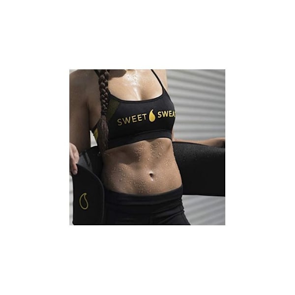 Svettbälte Förbränningsbälte Fitness Cardio Svart Black XL