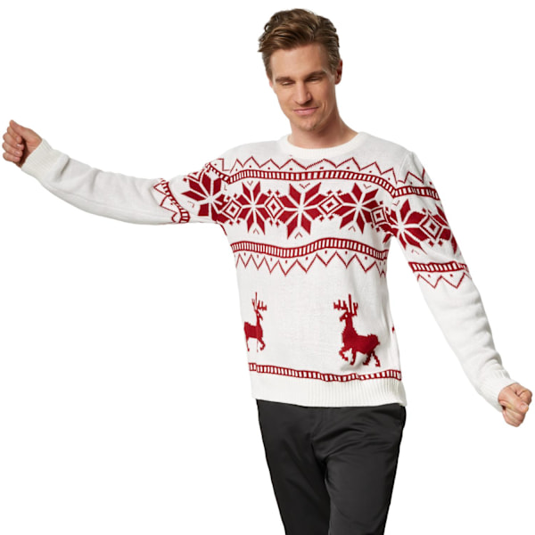 tectake Joulupaita Vinterland valkoinen-punainen White XL