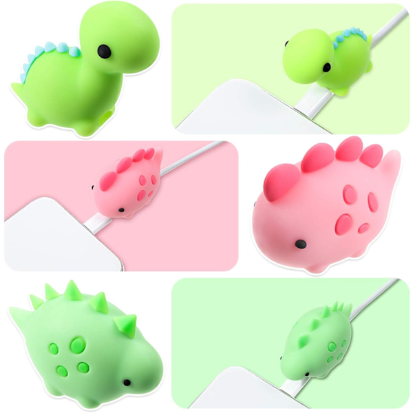 6 st söta kabelskydd USB-laddningskabelskydd djur