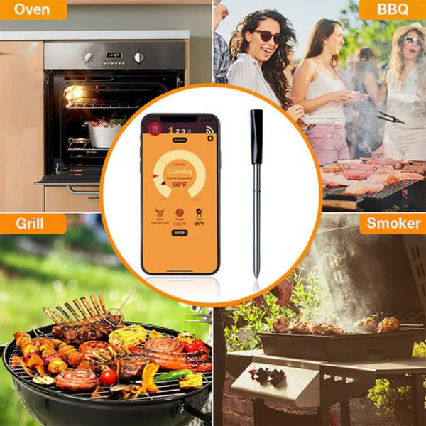 Digitalt Kød Køkken Trådløst Bluetooth Madlavnings BBQ Termometer-FA7-